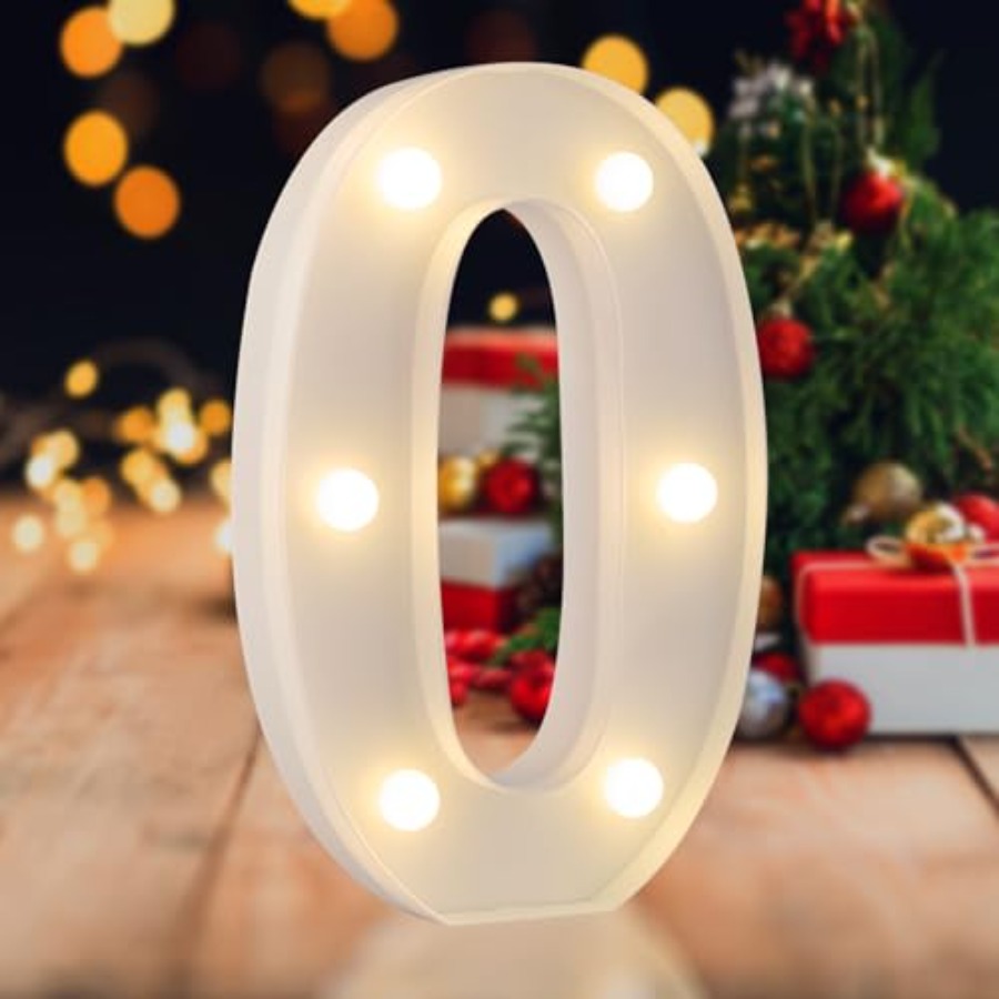 LEDマーキーナンバー、0-9のライトアップ文字、バッテリー - Light Up Letters Marquee のレビューと価格