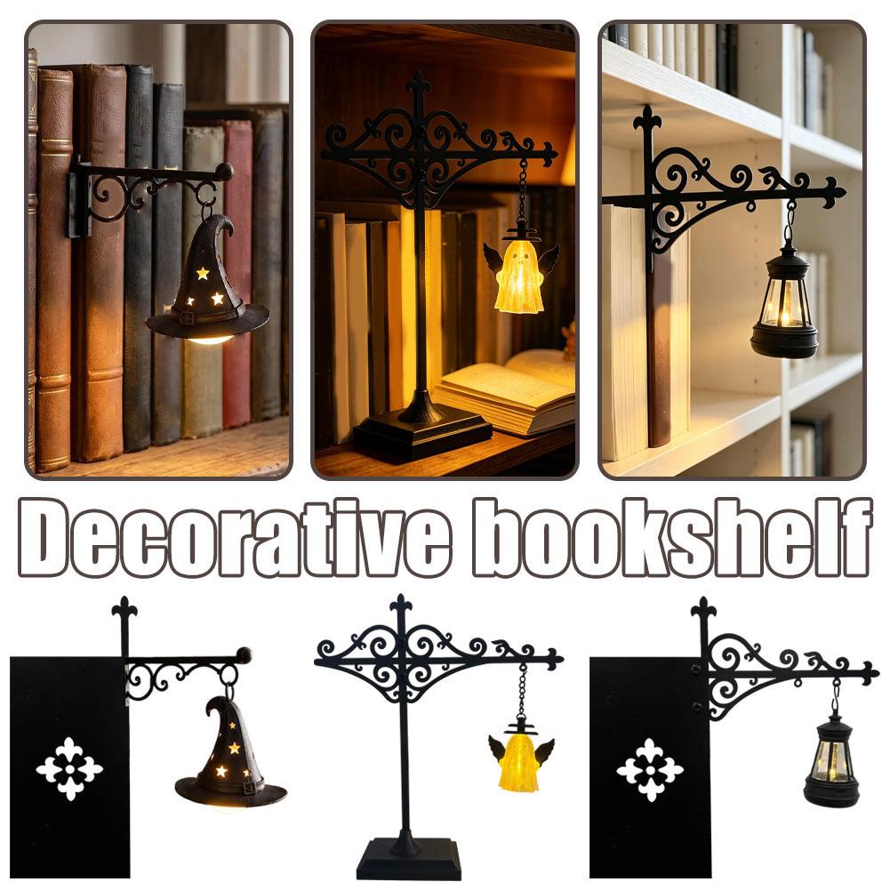 レトロゴシックブックシェルフランプライブラリーランタンLED - Lighting Decor For Home のレビューと価格