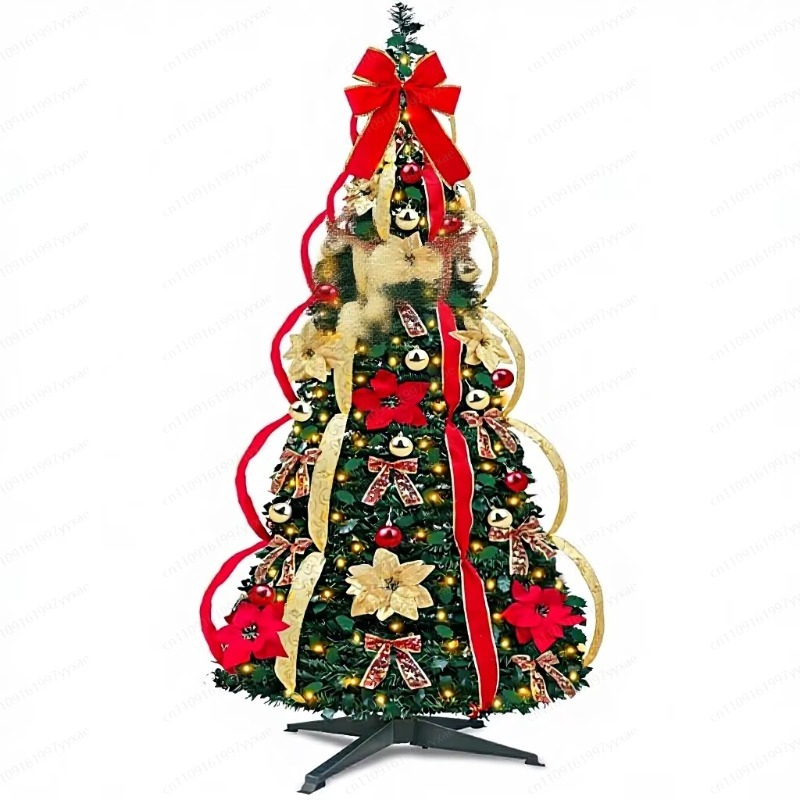 180CMの電飾付き折りたたみ式クリスマスツリー、200個の - Home Decor Lighting Tree のレビューと価格