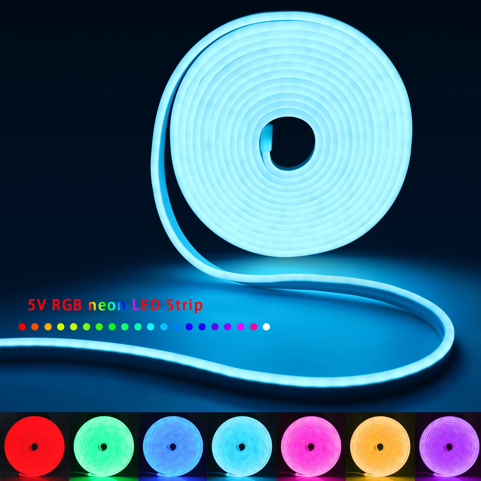 1-5m RGB LEDネオンストリップライト 5V USB - Lighting Decor For Home のレビューと価格